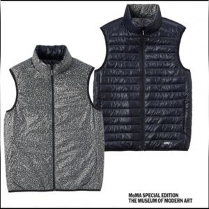 Unisex UNIQLO MoMA SPRZNY reversible packable Keith Haring puffer vest black S